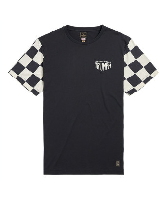 T-SHIRT TRIUMPH PRESTON BLACK/BONE TEE - MTSS2318