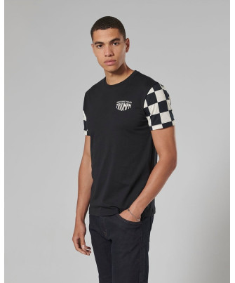 T-SHIRT TRIUMPH PRESTON BLACK/BONE TEE - MTSS2318