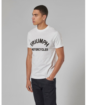 T-SHIRT TRIUMPH BURNHAM WHT TEE - MTSS20008