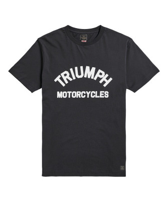 T-SHIRT TRIUMPH BURNHAM JET BLACK TEE - MTSS20010