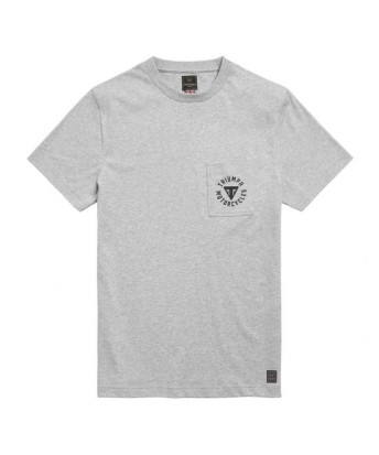 T-SHIRT TRIUMPH NEWLYN GREY TEE - MTSS21029