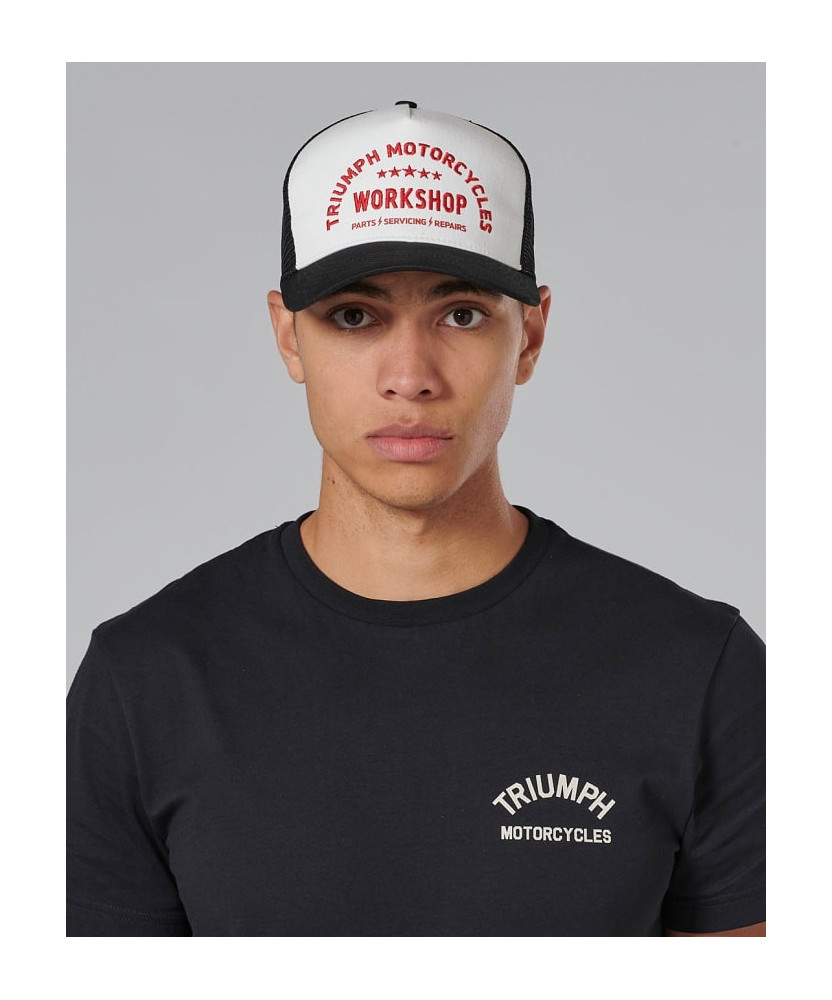 CASQUETTE TRIUMPH  WORKSHOP CAP BONE/BLACK - MCAS2352