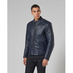 BLOUSON TRIUMPH BRADDAN BLUE JACKET - MLES2335