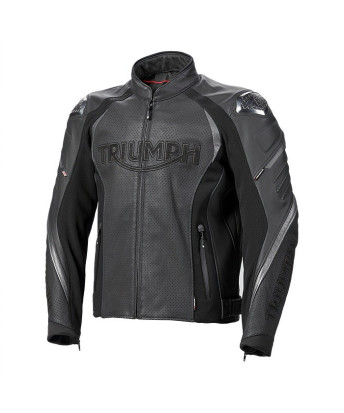 BLOUSON TRIUMPH TRIPLE PERF LEATHER JACKET - MLES2200