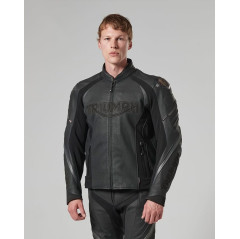 BLOUSON TRIUMPH TRIPLE PERF LEATHER JACKET - MLES2200