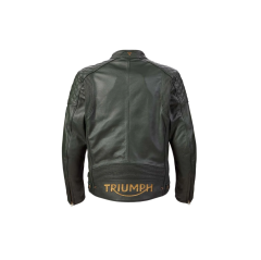 BLOUSON TRIUMPH BRADDAN LTHR GRN RCE JKT -  MLES22103