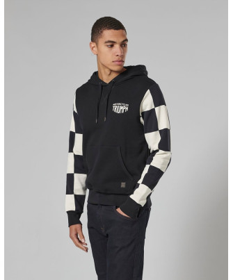SWEAT TRIUMPH HAYTHAM BLACK/BONE HOODY - MSWS2332