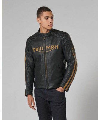 BLOUSON TRIUMPH BRADDAN AIR RACE LTHR JKT - MLES22106