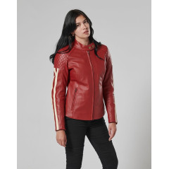 BLOUSON TRIUMPH LADIES BRADDAN RED - MLES22108