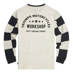 T-SHIRT TRIUMPH CHECKERBOARD L/S TEE-BL/B - MTLS24130