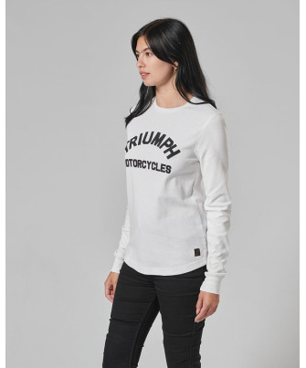 T-SHIRT TRIUMPH SWAIN LDS L/SLV WAFFLE BNE - MTLS22103