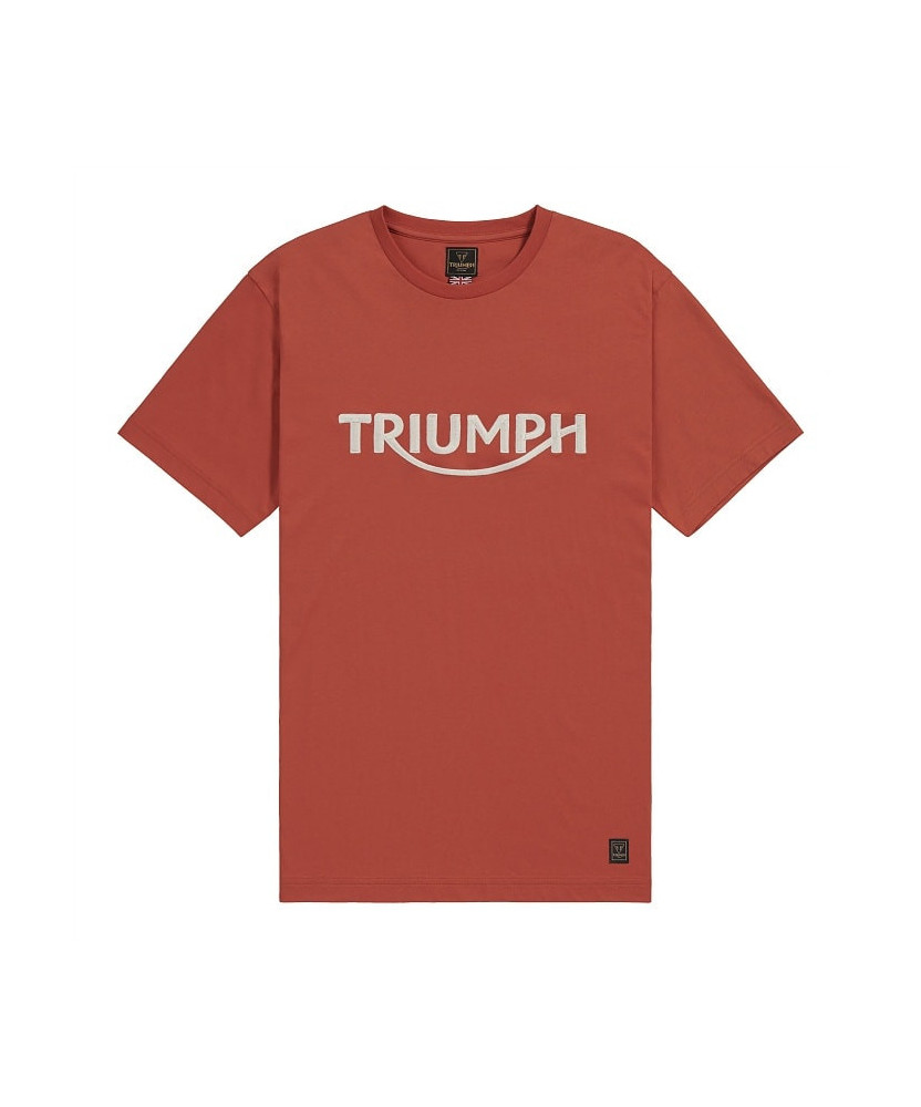 TRIUMPH EQUIPEMENT - T-SHIRT TRIUMPH BAMBURGH TEE RUST/BONE - MTSS26218