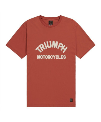 TRIUMPH EQUIPEMENT - T-SHIRT TRIUMPH BURNHAM TEE RUST/BONE - MTSS26218