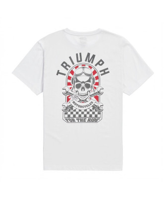 TRIUMPH EQUIPEMENT - T-SHIRT TRIUMPH HELLO MOTO TEE WHITE - MTSS26220