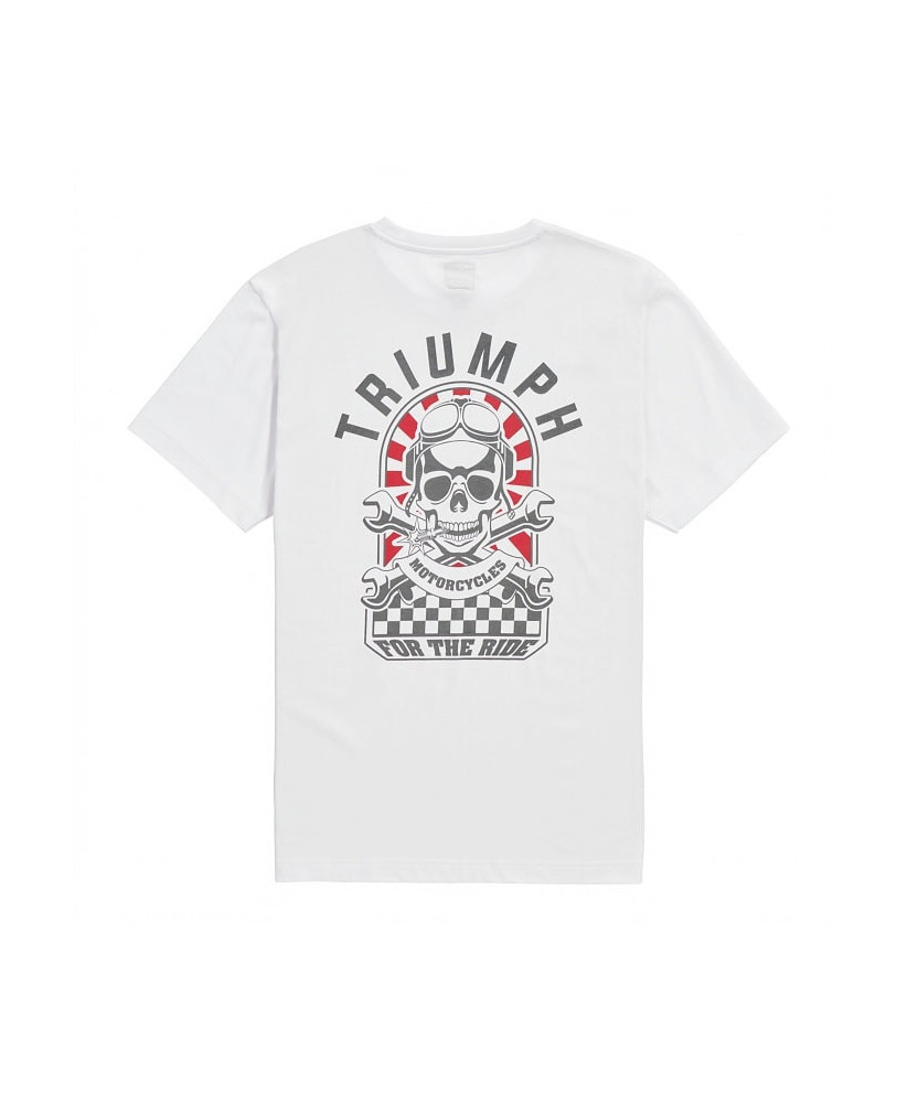 TRIUMPH EQUIPEMENT - T-SHIRT TRIUMPH HELLO MOTO TEE WHITE - MTSS26220