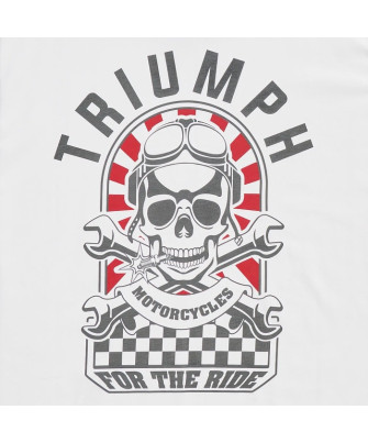 TRIUMPH EQUIPEMENT - T-SHIRT TRIUMPH HELLO MOTO TEE WHITE - MTSS26220